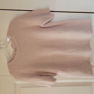 LOFT Soft Pink Crew Neck Short Sleeve Sweater